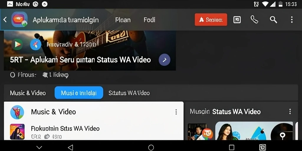 Screenshot aplikasi 5RT menampilkan antarmuka pengguna yang intuitif untuk berbagi video.