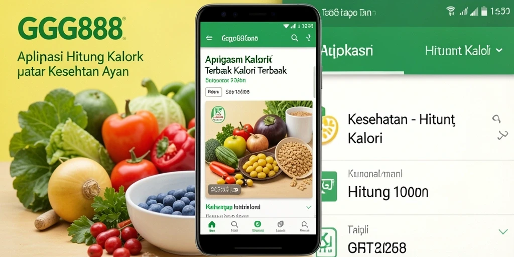 Antarmuka sederhana GGG888 dengan fitur Hitung Kalori yang efisien.