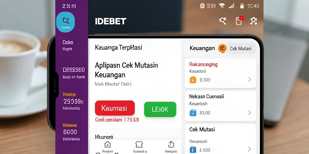 Tampilan antarmuka utama aplikasi Cek Mutasi IDEBET.