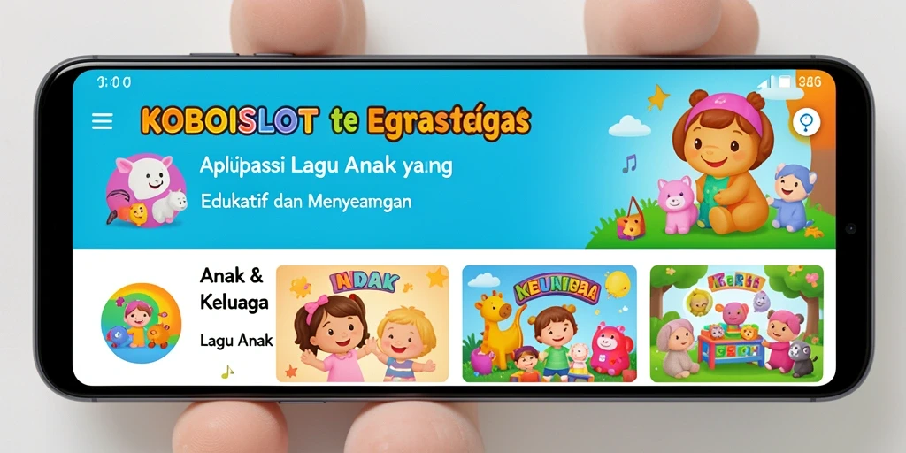 Tampilan antarmuka KOBOISLOT yang ramah anak dan penuh warna.