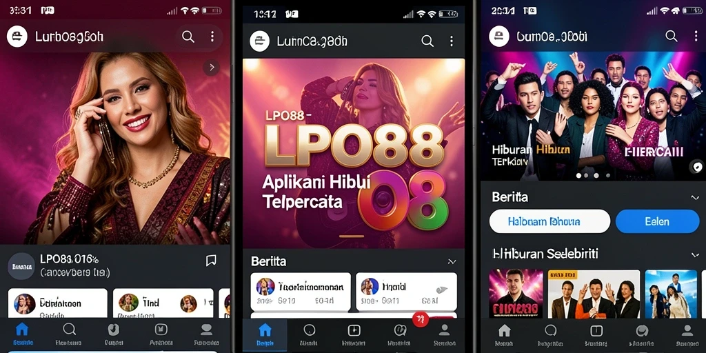 Tampilan antarmuka LPO88 yang menarik dengan berbagai berita hiburan.