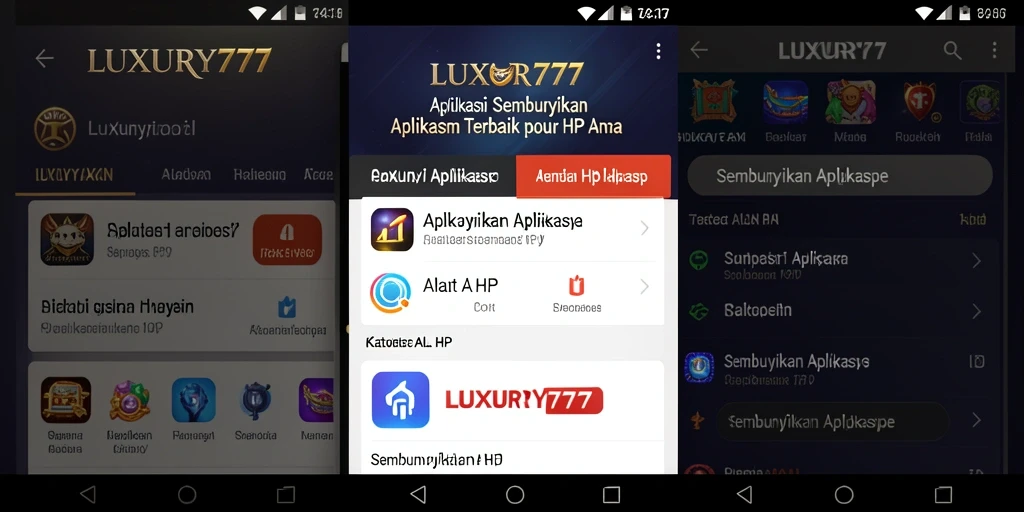 Tampilan antarmuka LUXURY777 yang sederhana dan fungsional.