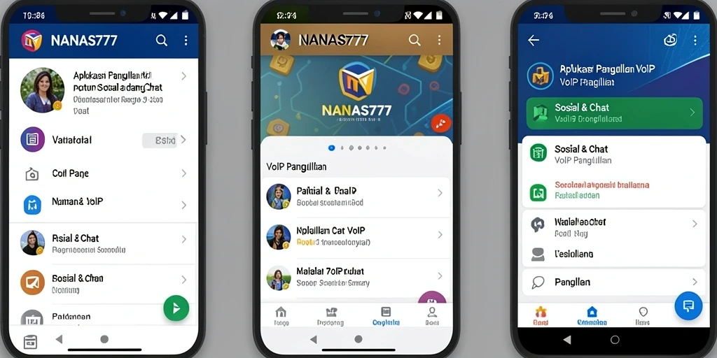 Tampilan antarmuka NANAS777 yang intuitif untuk panggilan VoIP.