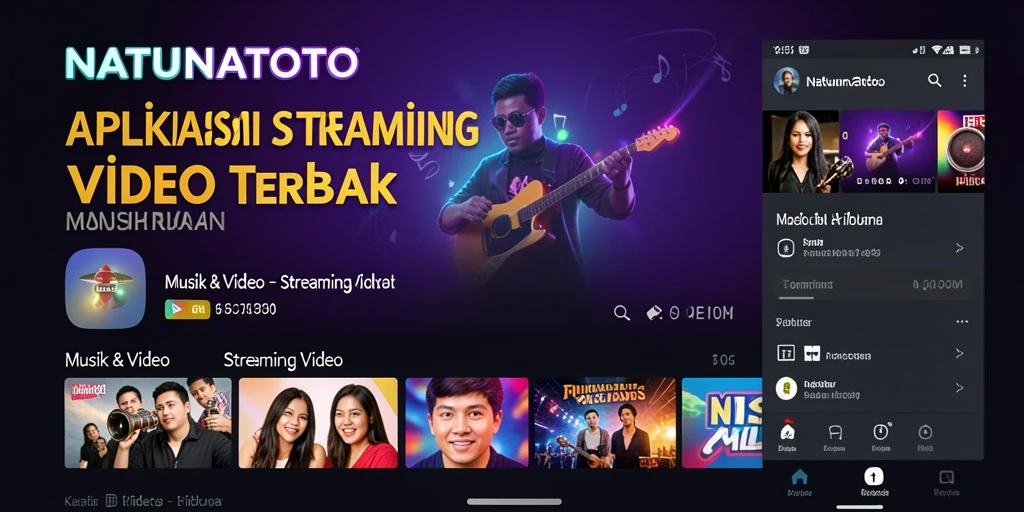 Tampilan antarmuka NATUNATOTO yang ramah pengguna untuk Streaming Video.