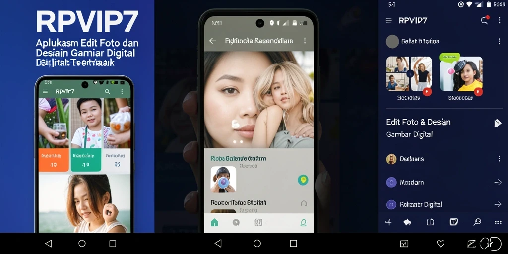 Antarmuka pengguna RPVIP7 untuk editing foto yang sederhana dan menarik.