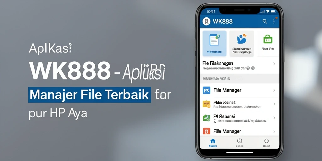 Tampilan antarmuka utama aplikasi File Manager WK888 yang sederhana dan intuitif.