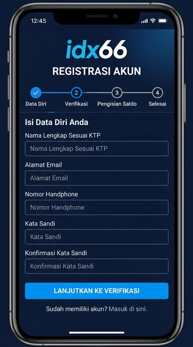 Panduan Buat Akun Baru idx66 untuk Android